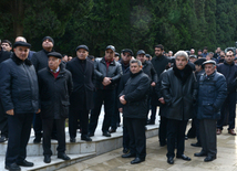 Farewell ceremony for people’s poet Zalimkhan Yagub.  Baku. Azerbaijan, 11 Jan. 2016